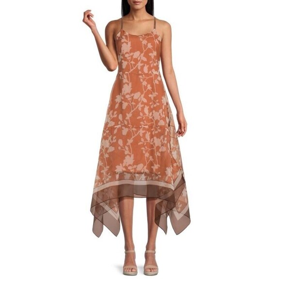 Brunello Cucinelli Floral Scarf Handkerchief Silk Sundress Size Small NWT